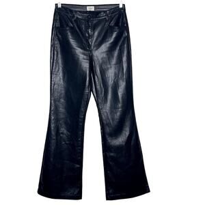 ARITZIA WILFRED CABARET VEGAN LEATHER BLACK PANT SIZE 6‎